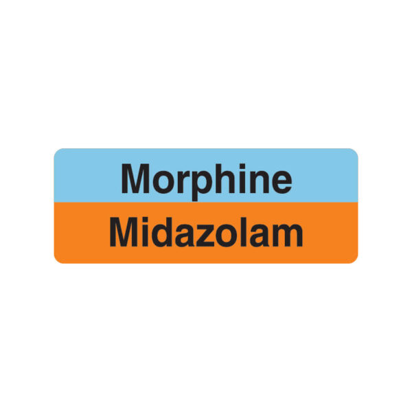 Triarc-Medical-Labels-Anaesthesia-CM18-25-Morphine-Midazolam